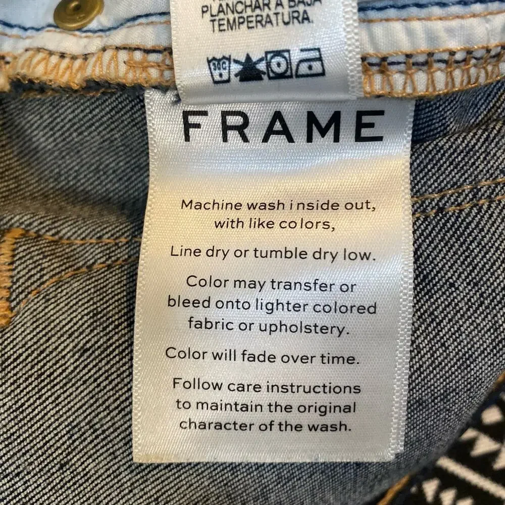 Frame Denim Jeans Women Size 25 Le High Skinny Crop Dark Blue Denim Stretch - Picture 14 of 14